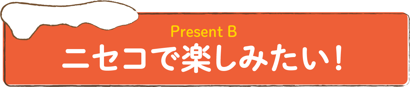 【Present B】ニセコで楽しみたい！